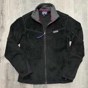 Vintage Patagonia Women’s Size Small Black Regulator R2 Fleece Jacket Y2K USA